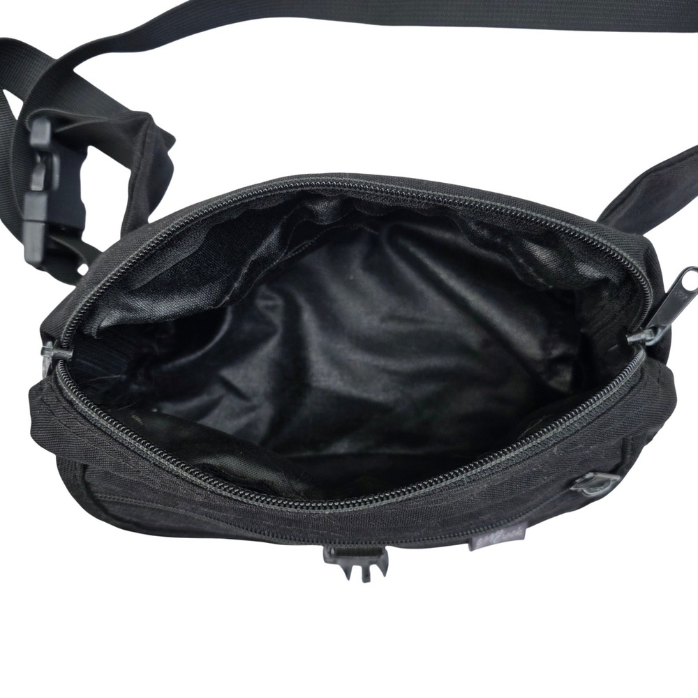 Vintage Eagle Creek Fanny Pack Black Travel Bag Crossbody Y2K Waist Pack - Picture 6 of 6